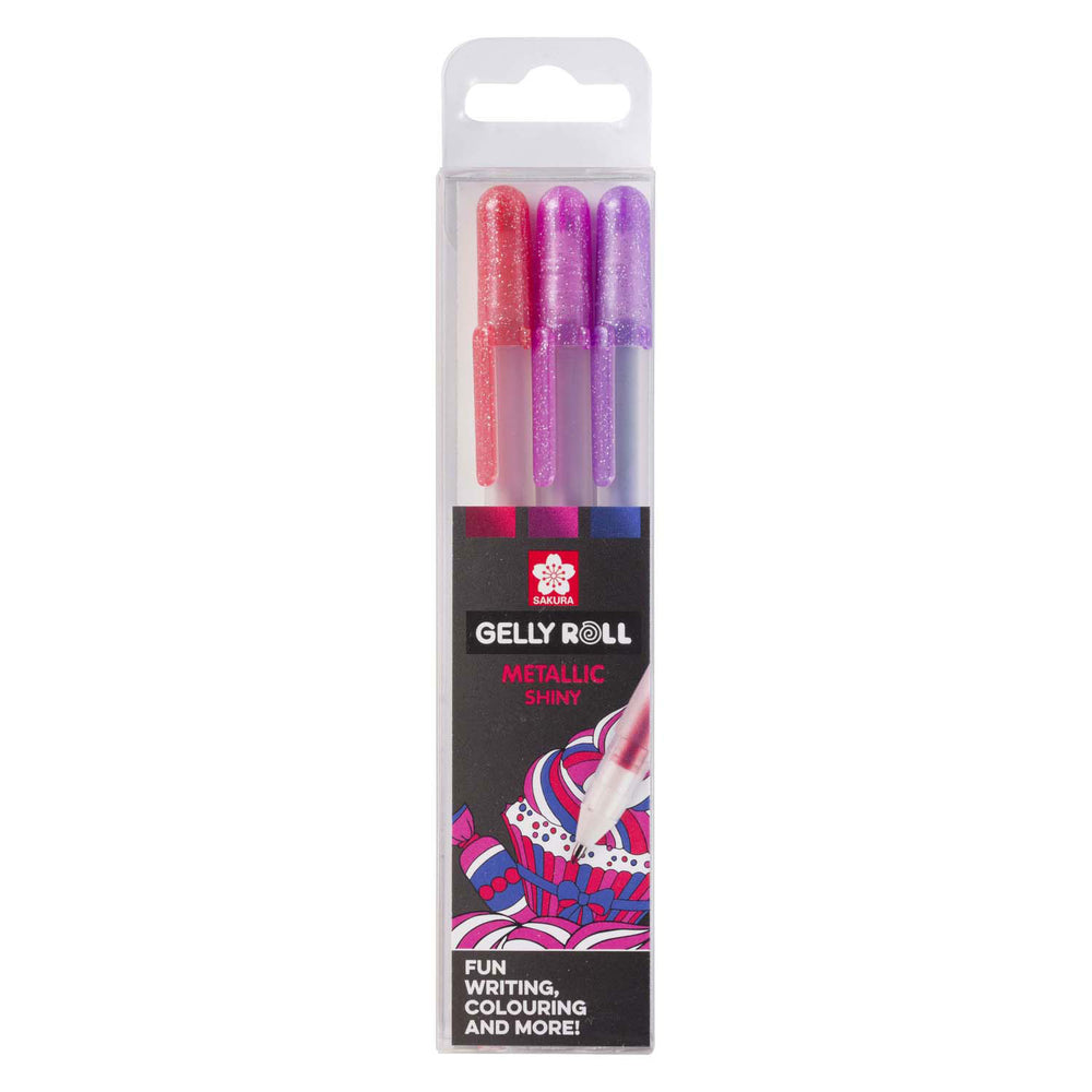Sakura gelly roll metallic set of 3 gel pens sweets