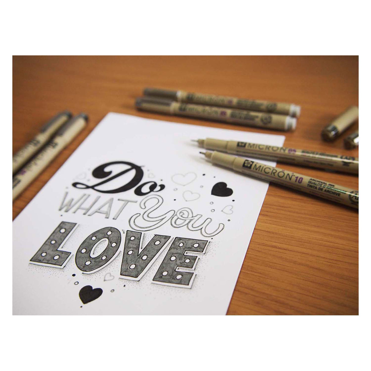 Sakura pigma micron fineliner setti 8 kynää. (vaalea) viileä harmaa