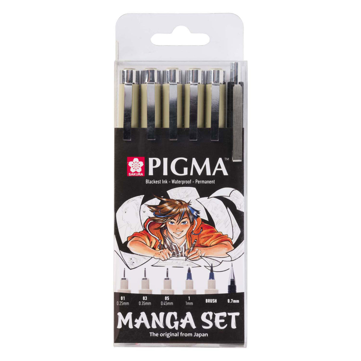 Colección de manga única de Sakura de 6 micrones pigma.