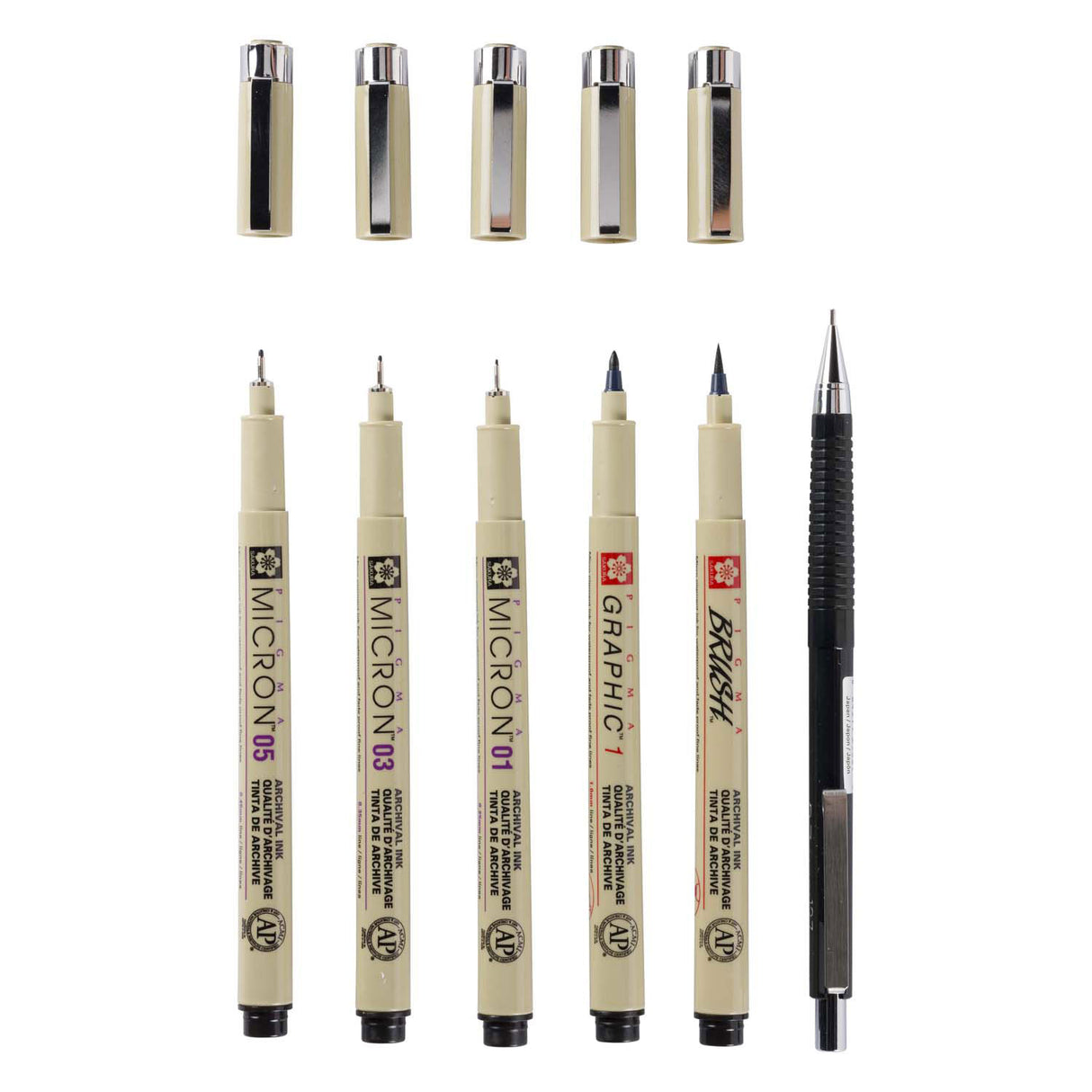 Colección de manga única de Sakura de 6 micrones pigma.