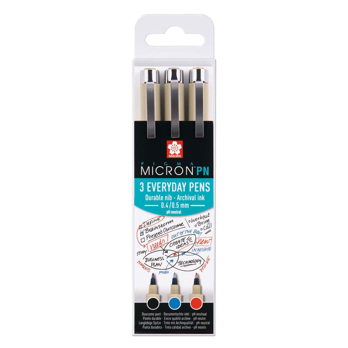 Sakura pigma micron pn office-set 3 colors