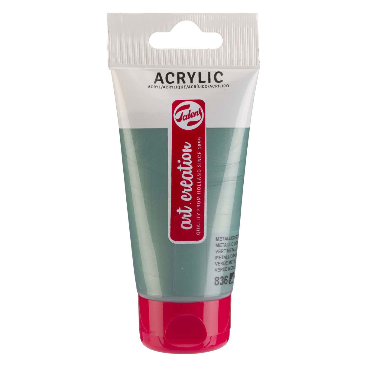Talens art Creation farba akrylowa w tubce 75ml metaliczna zieleń 836