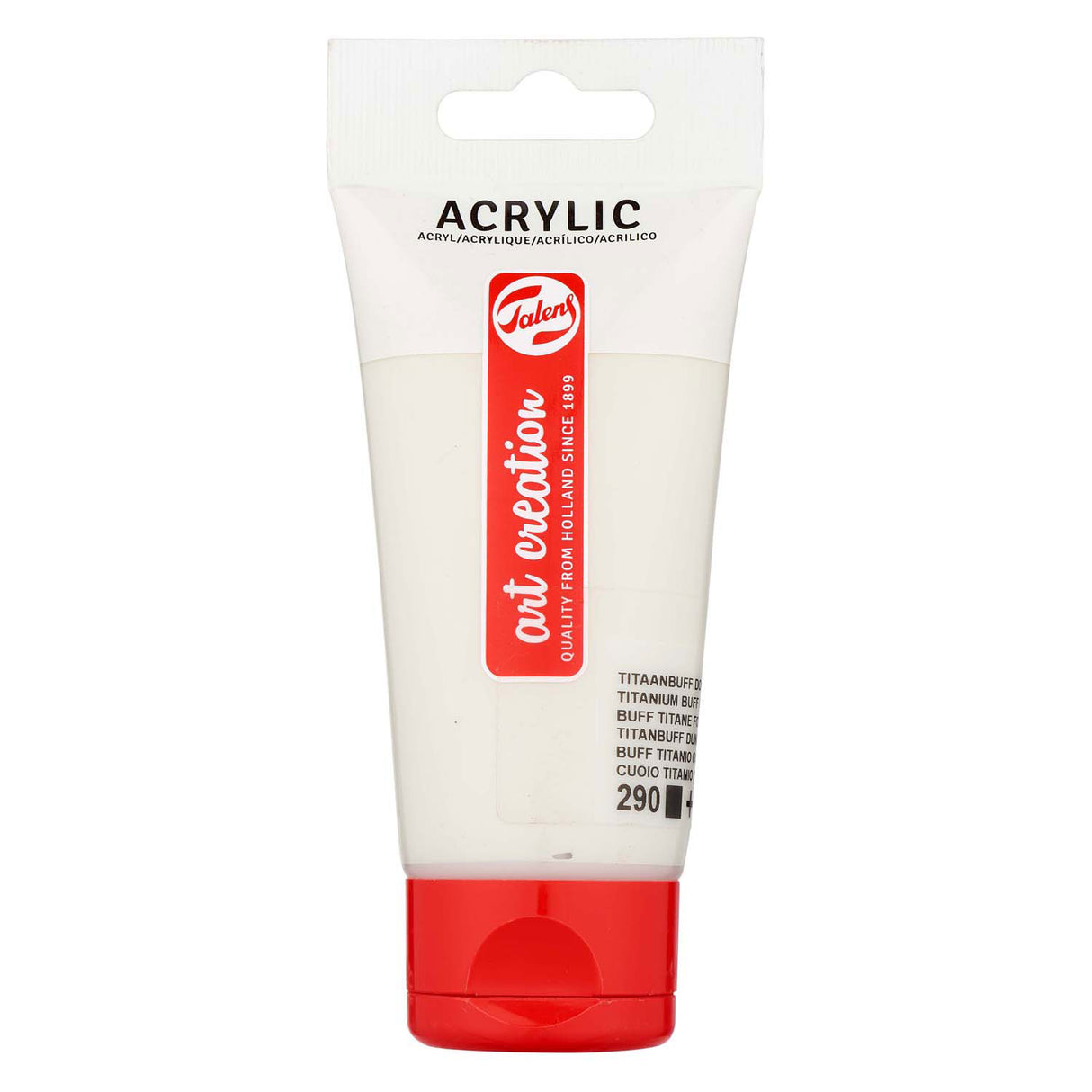 Talens art creation akrylmaling tube 75ml titanium buff donk 290