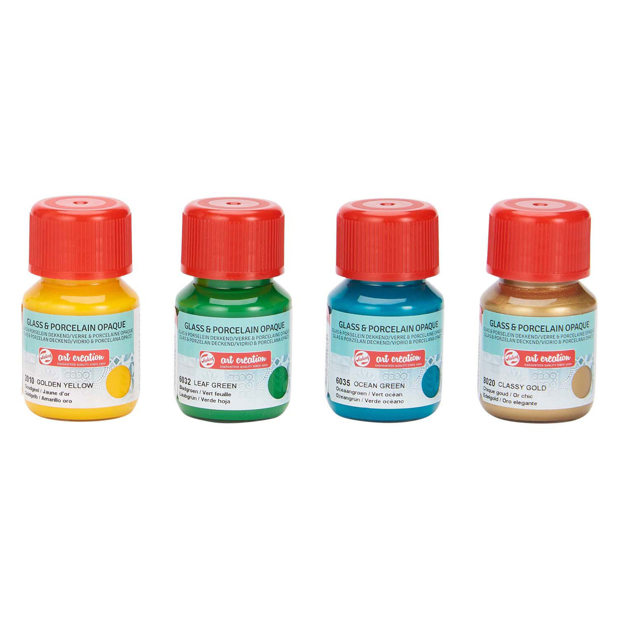 Talens art creat.glass porcelana opaca 4x30ml oro verde