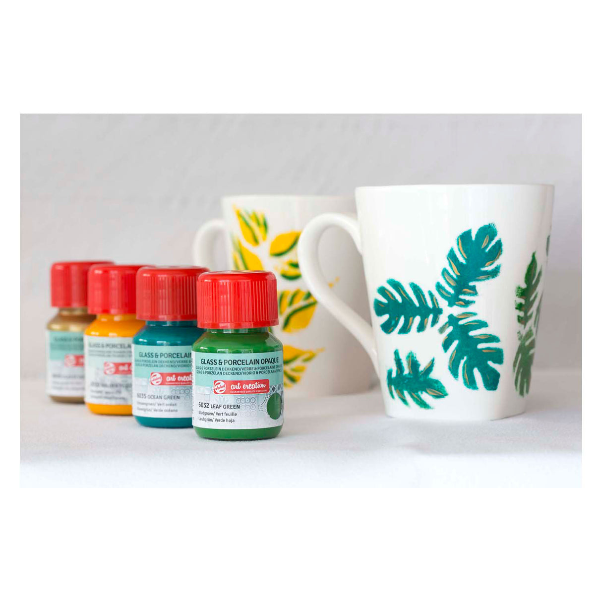 Talens art creat.glass porcelana opaca 4x30ml oro verde