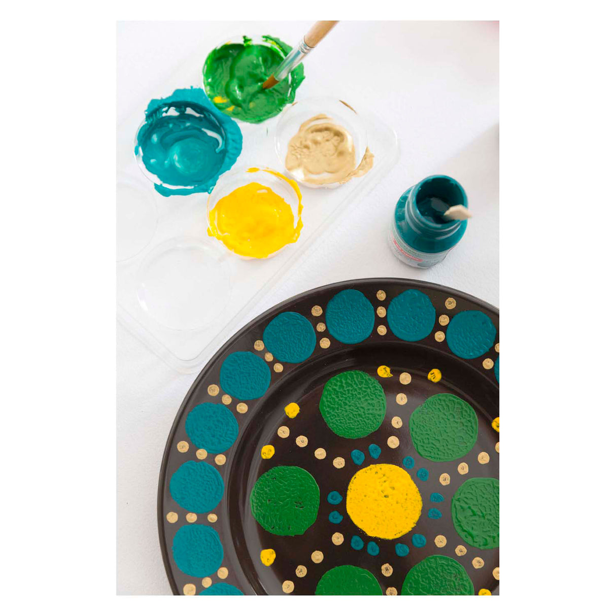 Talens art creat.glass porcelana opaca 4x30ml oro verde