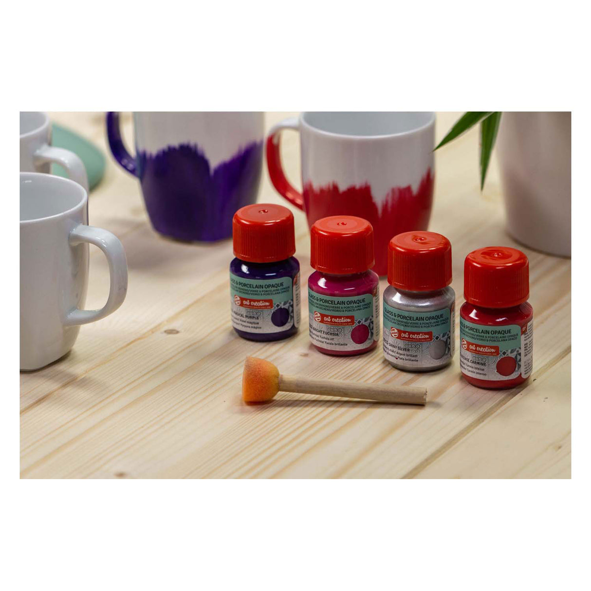 Talens art creat.glass porcelana opaca 4 x30ml rosa prata