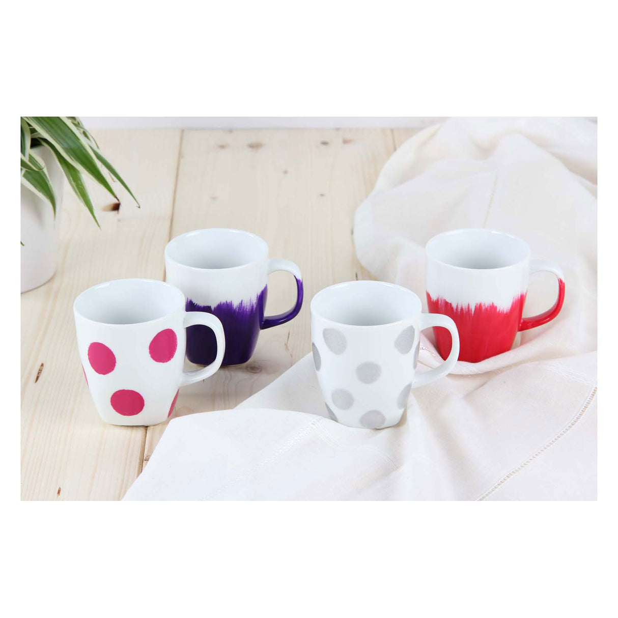 TALENS ART CREATE.GLAS Porcelaine couvrant 4 x30 ml argent rose