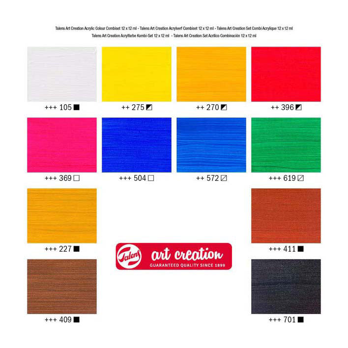 Talens art creation acrylic paint combination set