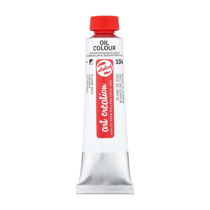Talens arte criação tubo de tinta a óleo 40ml zinco branco (óleo de cártamo