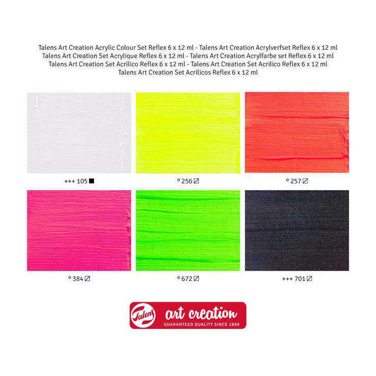 Talens art creation acrylic paint set reflex, 6x12ml