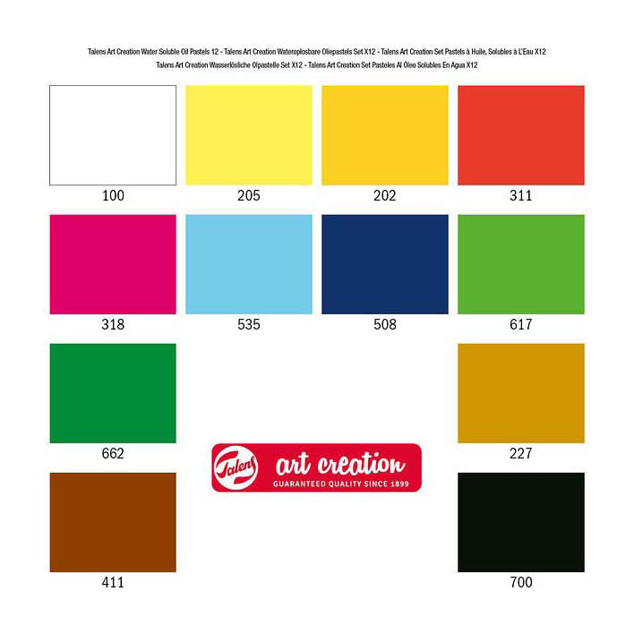 TALENS ART CRÉATION EAU - PASTELS D'HUILE SOLUBLE SET 12
