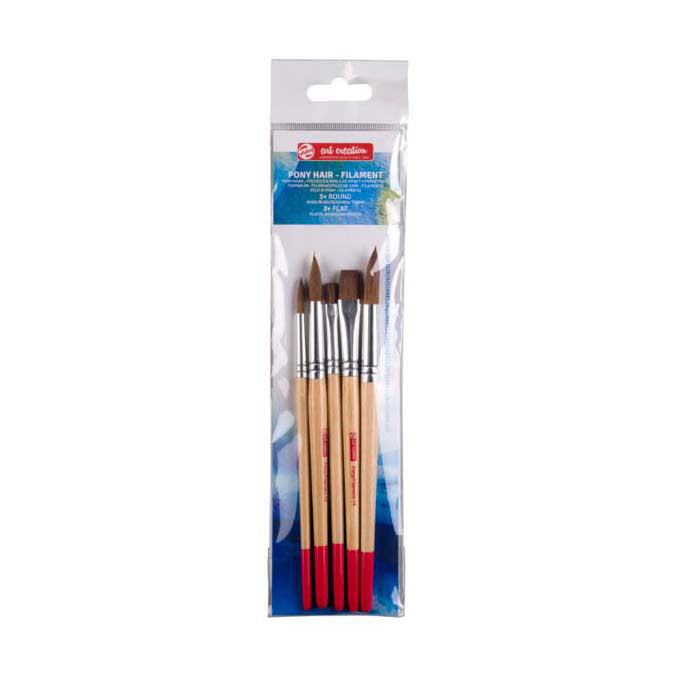 Talens art creation watercolor brush set v 5 - pony polyester