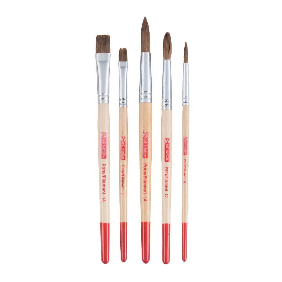 Talens art creation watercolor brush set v 5 - pony polyester