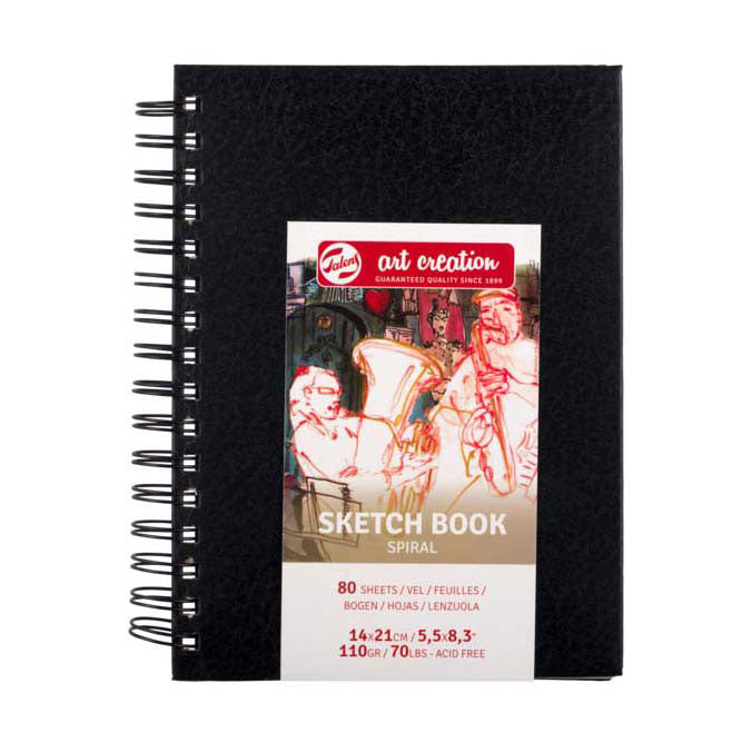 Talens művészeti alkotás vázlatfüzet spirál 14x21cm 110 g 80v