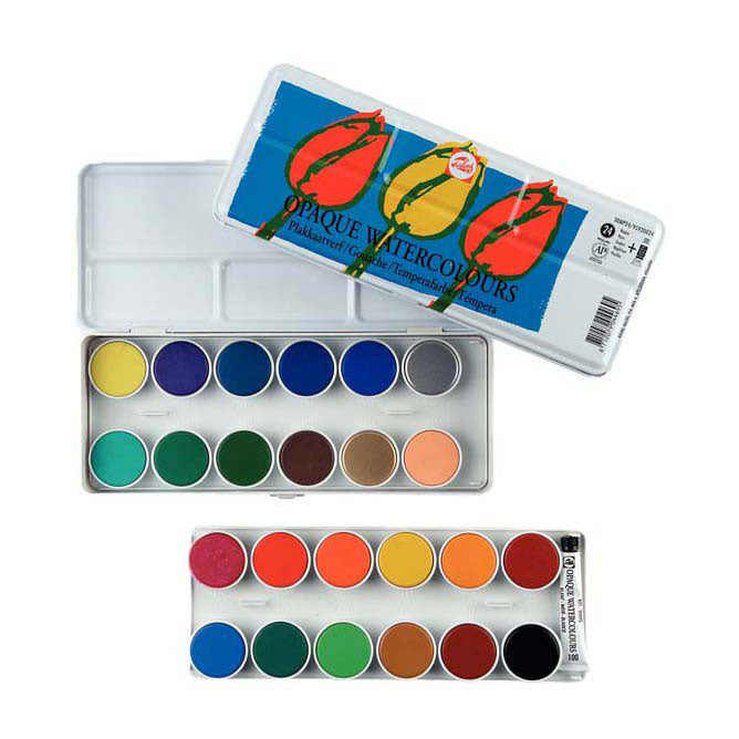 Talens opaque watercolor paint set 30mp24