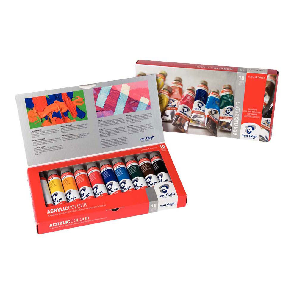 Bruynzeel van Gogh Acrylfarben-Basisset mit 10 Farben in 40-ml-Tuben