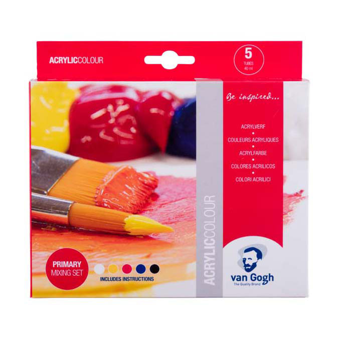Bruynzeel van Gogh acrylic paint primary mixing set, 5x40ml