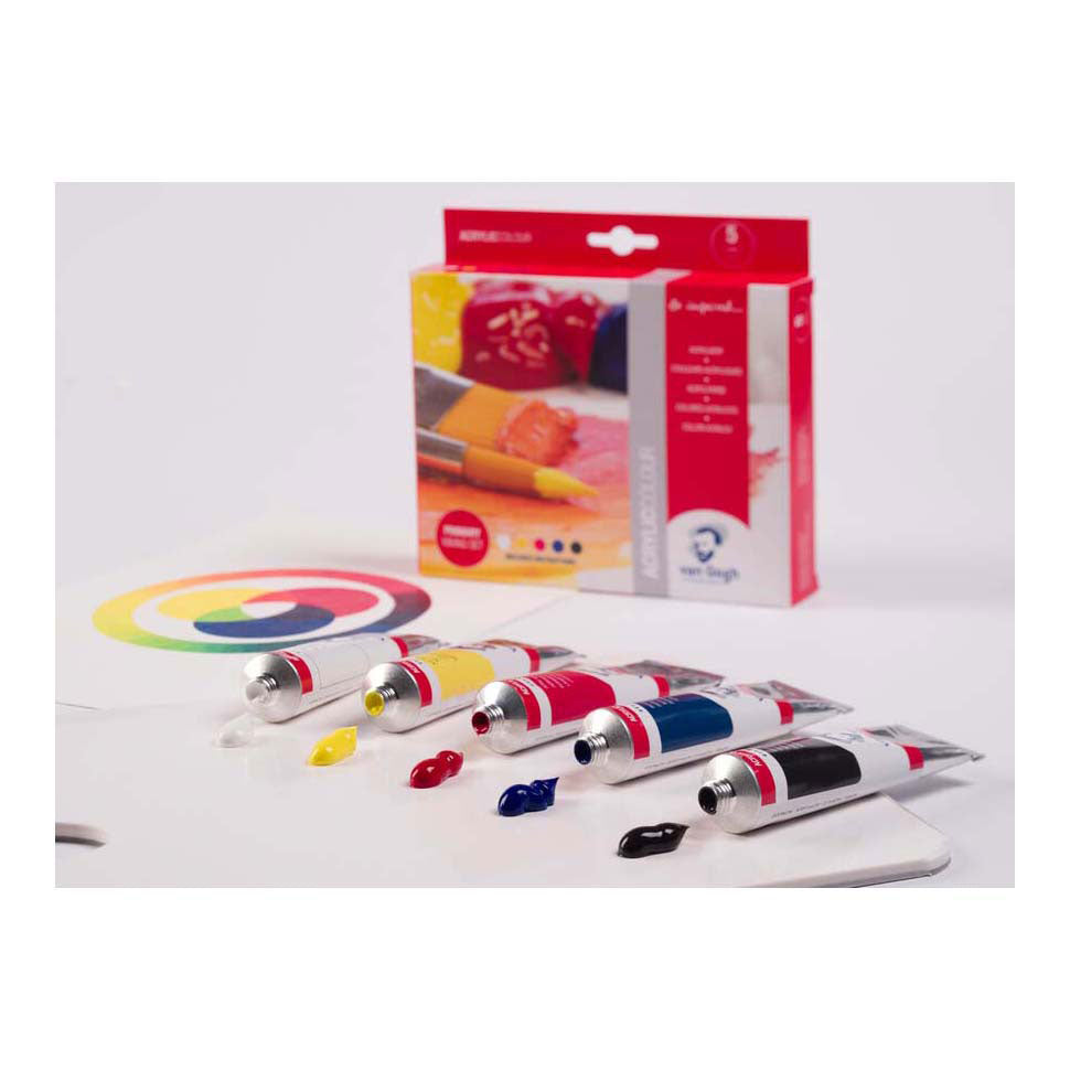 Bruynzeel van Gogh acrylic paint primary mixing set, 5x40ml