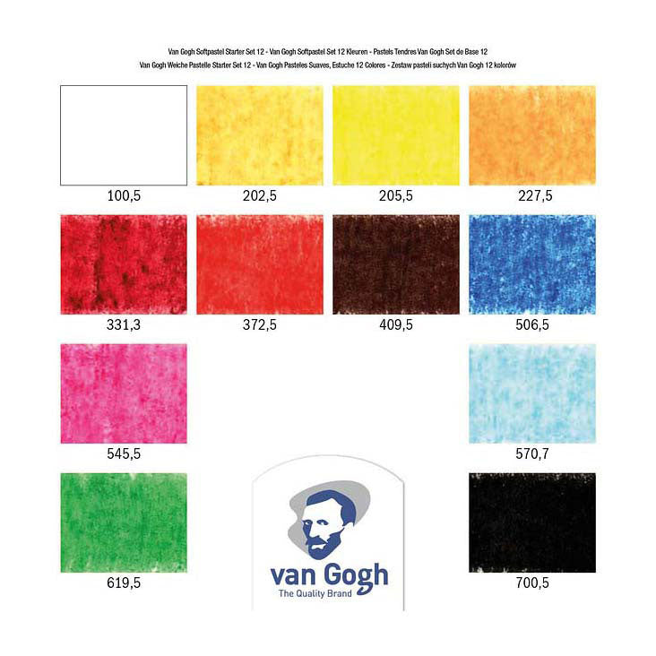Bruynzeel van Gogh Softpastels Starter -Set mit 12 Farben