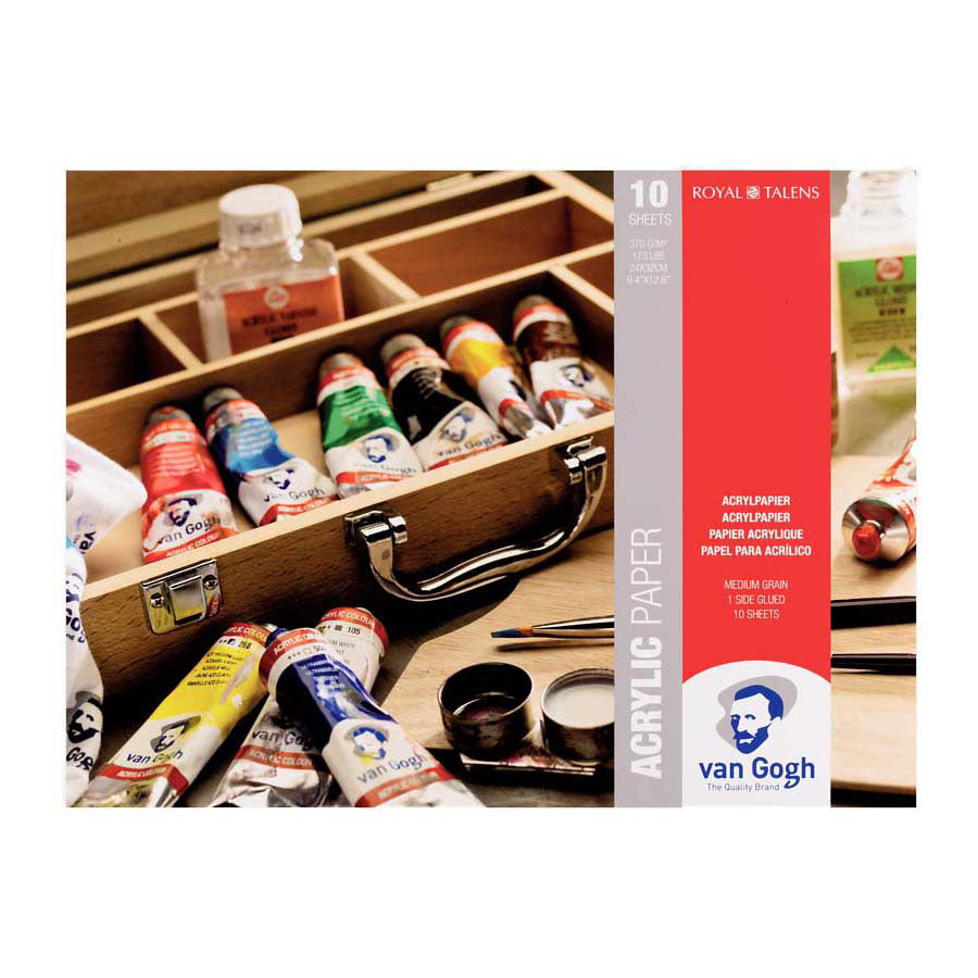 Bruynzeel van Gogh Blok mit Acrylfarbenpapier 10V 370g Format 24x32cm