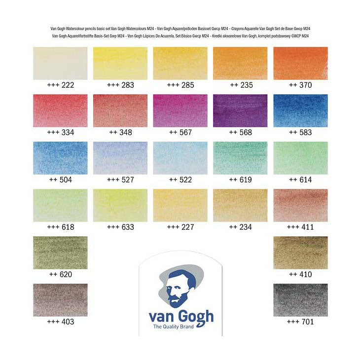 Bruynzeel van Gogh Basic Set Aquarellstifte mit 24 Farben