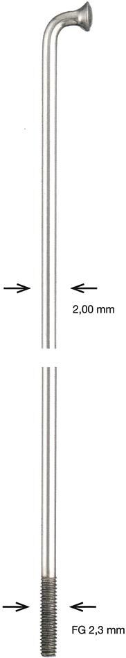 Alpina spaak spoke stainless steel 2x160mm