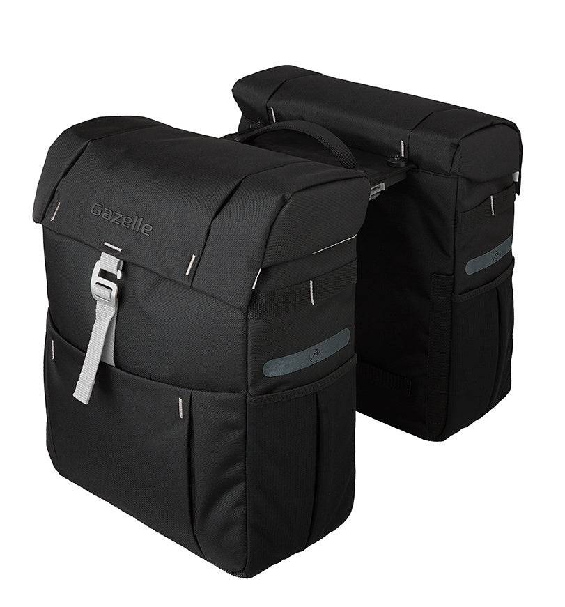 Gazelle Double pannier with MIK adapter, black olive