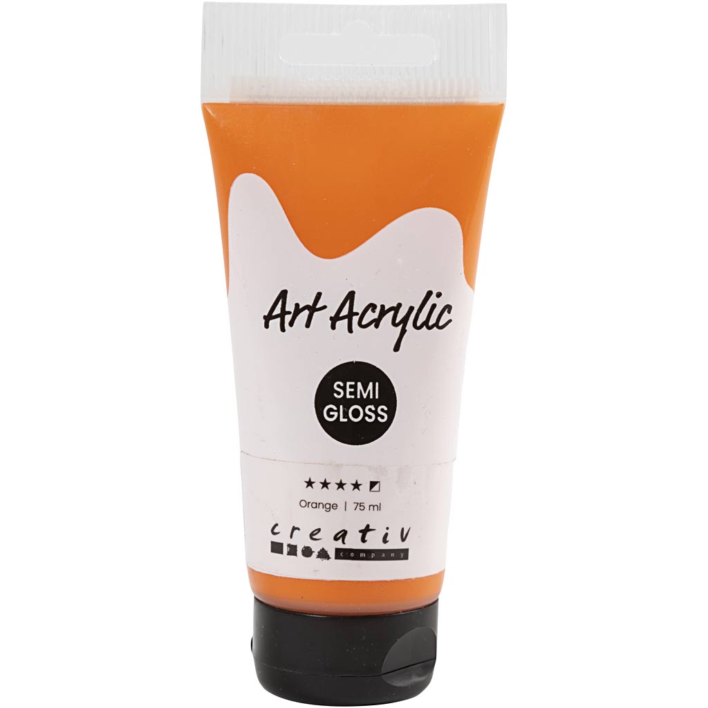 Pigment Art Acrylic Paint Orange, 75ml