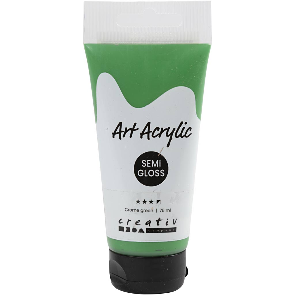 Creativ company pigment art acrylic paint crome green, 75ml