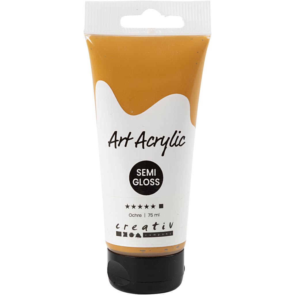 Creativ company pigment art acrylic paint ochre yellow, 75ml