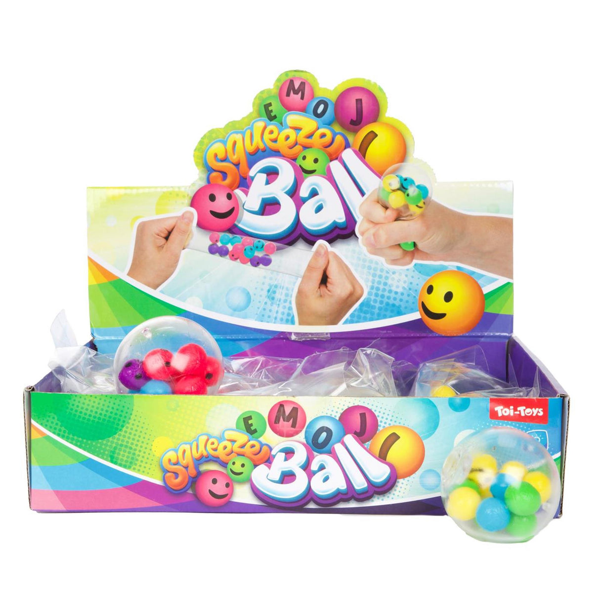 Toi-toys toi toys fun squeeze ball with emoji 5cm