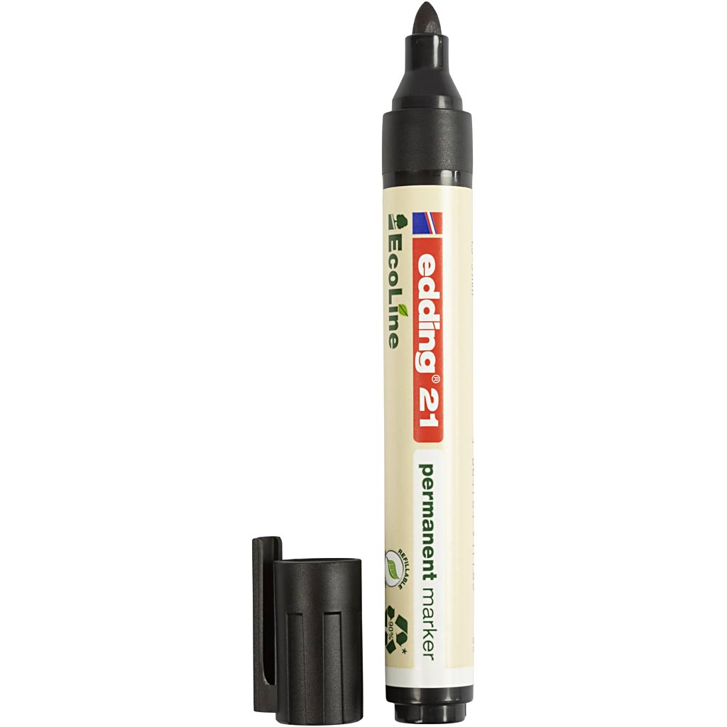 Edding ecoline marker, size 21, line width 1.5-3 mm, black, 1 piece