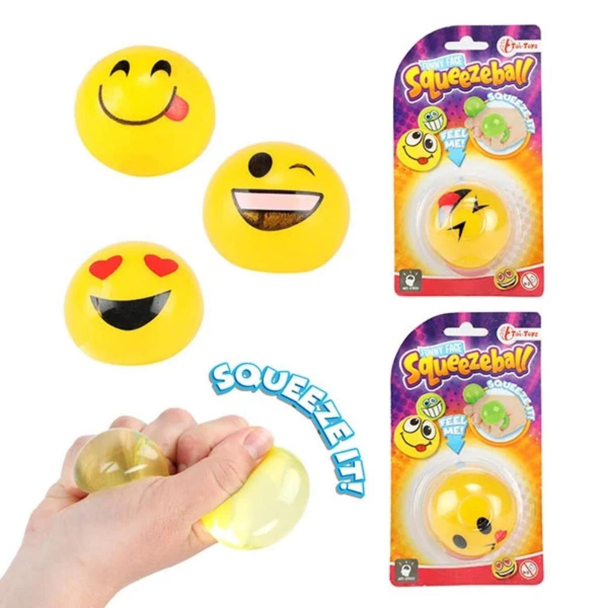 Toi-toys squeeze ball smiley face