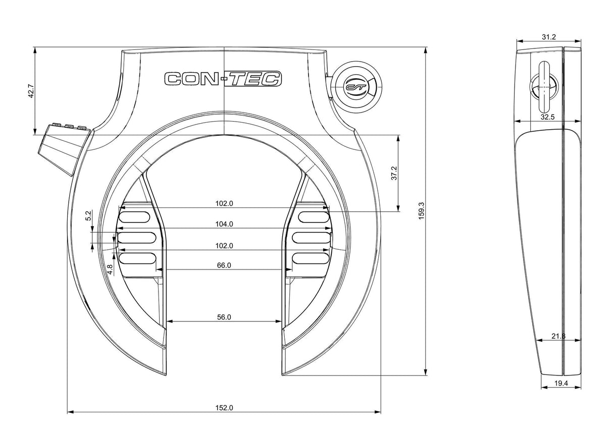 Contec ring and battery lock set powerloc m ct framelock powerloc ct1 nr blo bos rt2 oem
