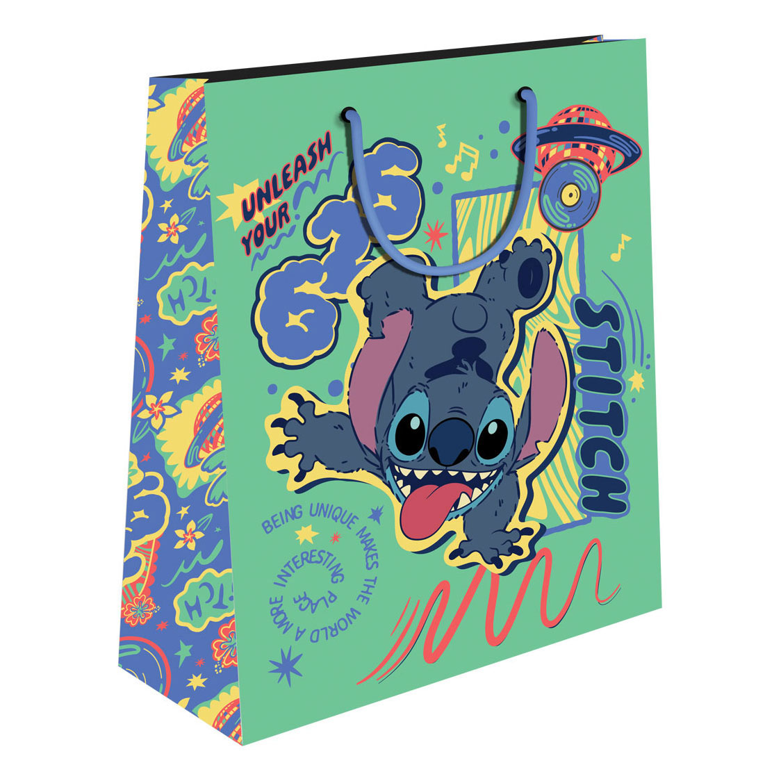 Stitch papieren cadeautas 18x11x23 cm