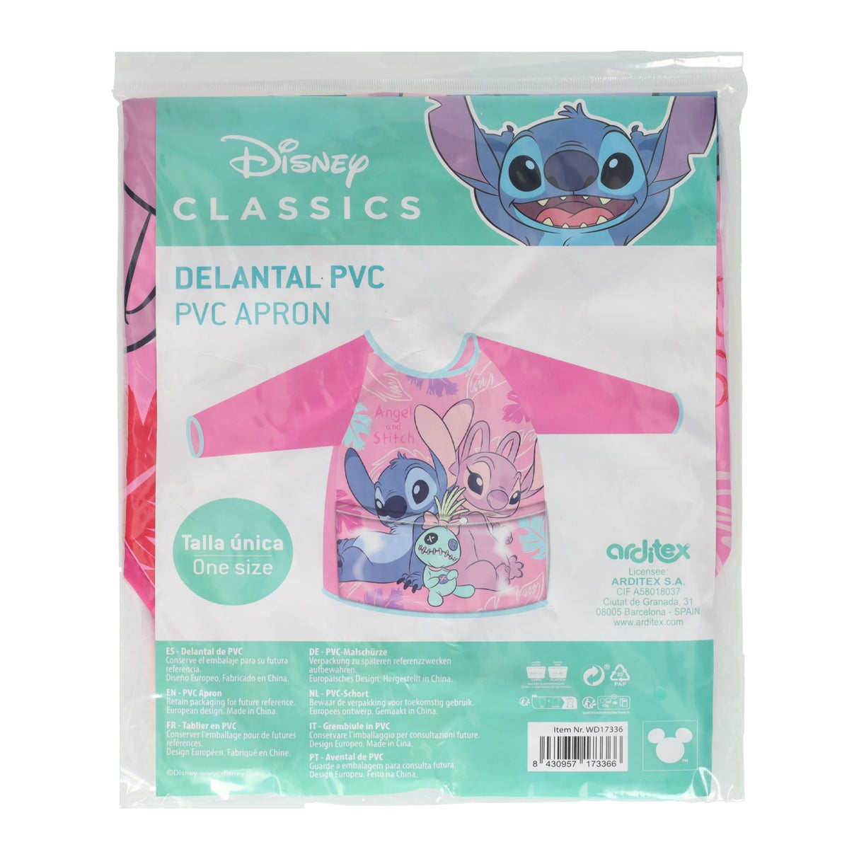 Angyal és öltés rendetlen kötény