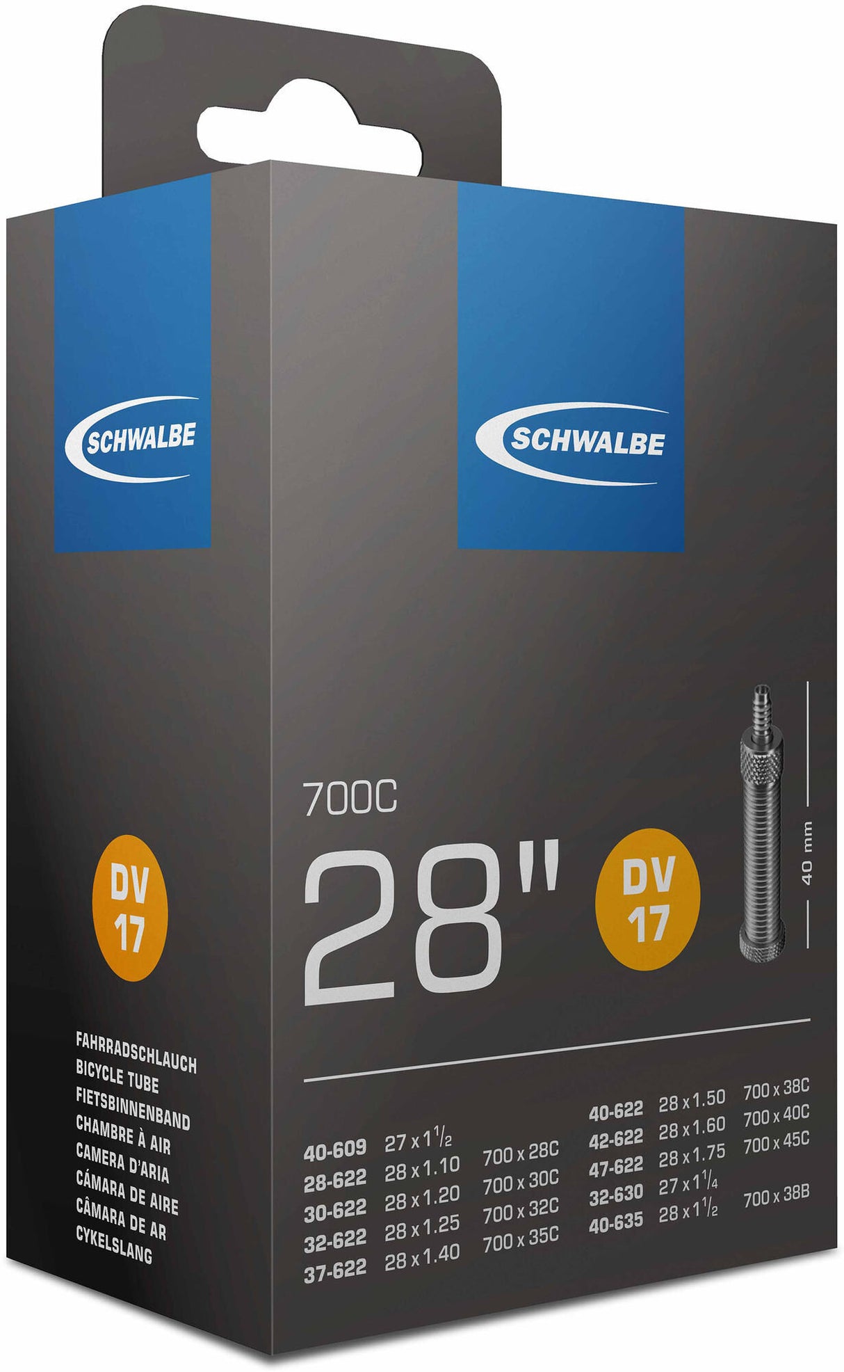 Schwalbe binnenbuis tube #17 28 47-622 635 dv40 autom