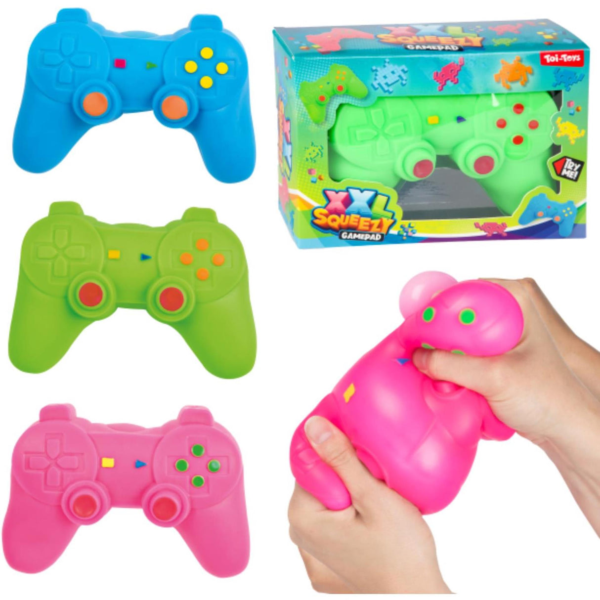 Toi-toys fun malleable game controller xxl stretchable, 17cm