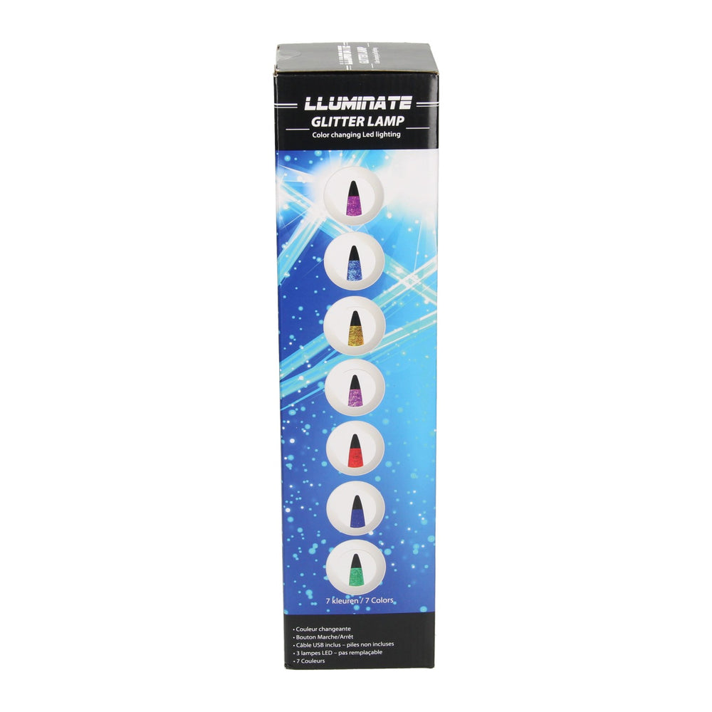 Glitter led lamp kleurveranderend, 34cm