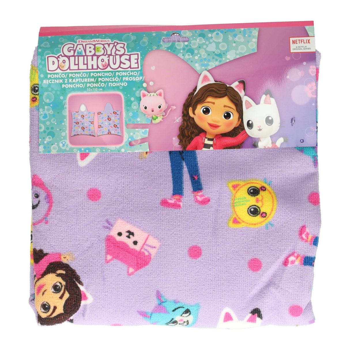 Puch towel poncho gabby's dollhouse