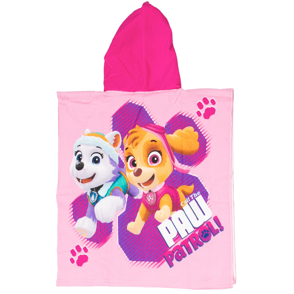 Paw patrol brisača pončo roza 55x110cm