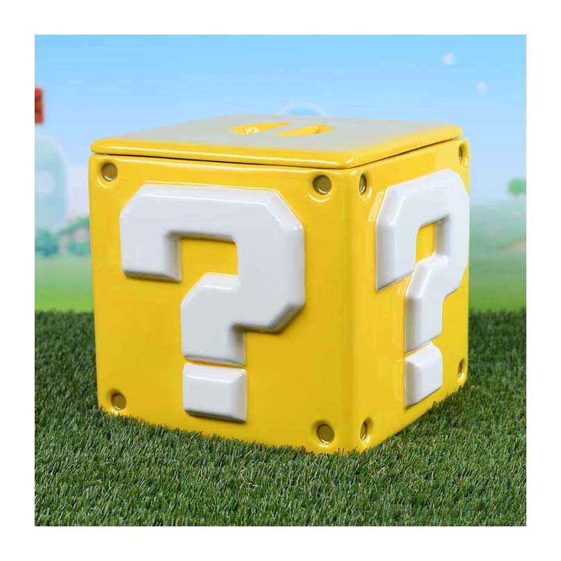 Super Mario cookie jar question mark block