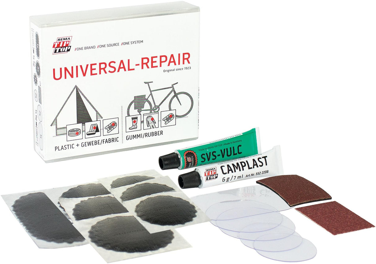 Tip top repair range universal patch box box plastic rubber