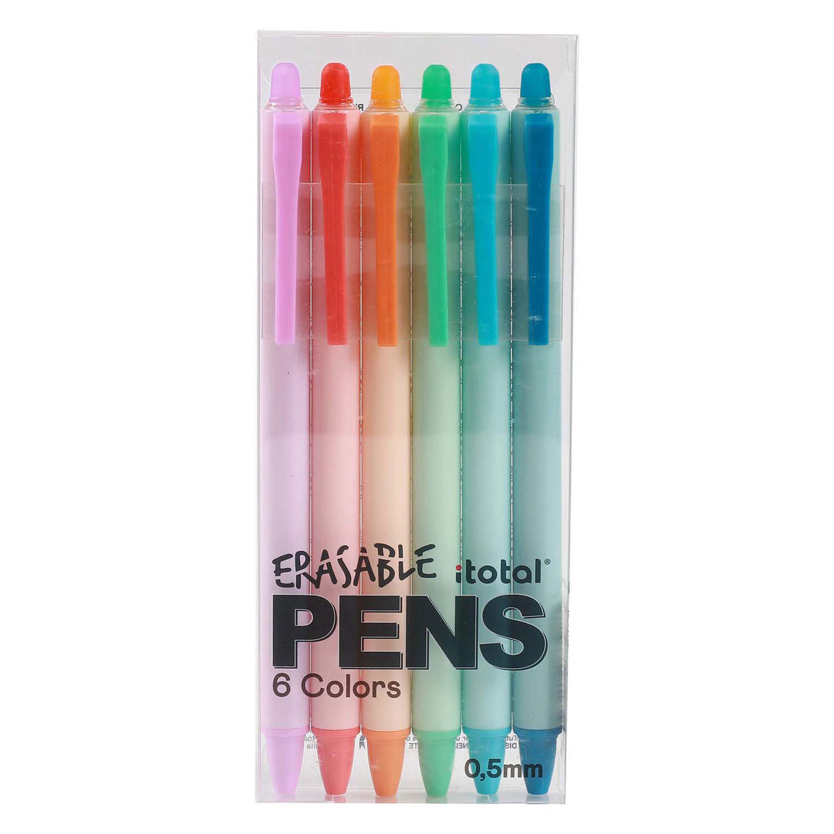 Itotal erasable ballpoint pens, 6 colors