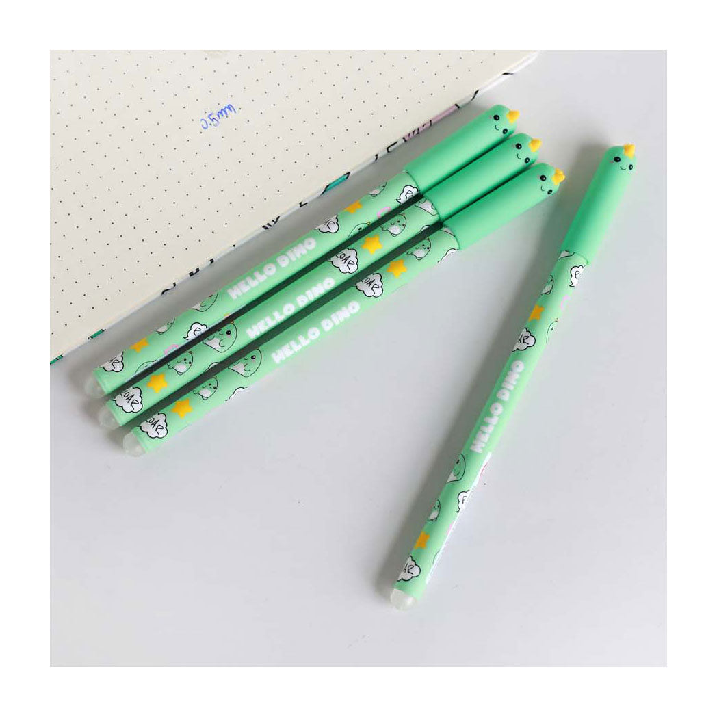 Itotal radierbarer Kugelschreiber mit Hello-Dino-Kappe