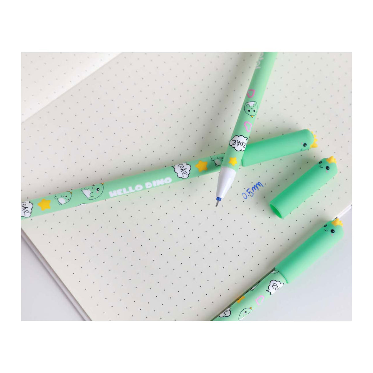 Itotal radierbarer Kugelschreiber mit Hello-Dino-Kappe