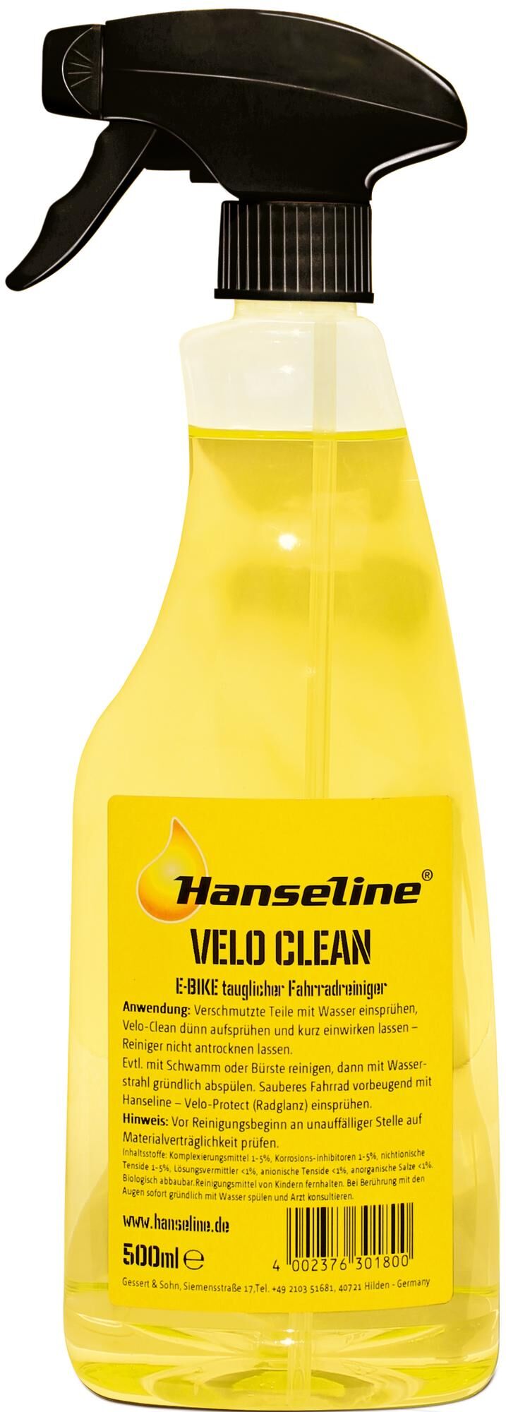 Hanseline почистващ препарат за велосипеди velo clean bike cleaner velo clean 500 мл