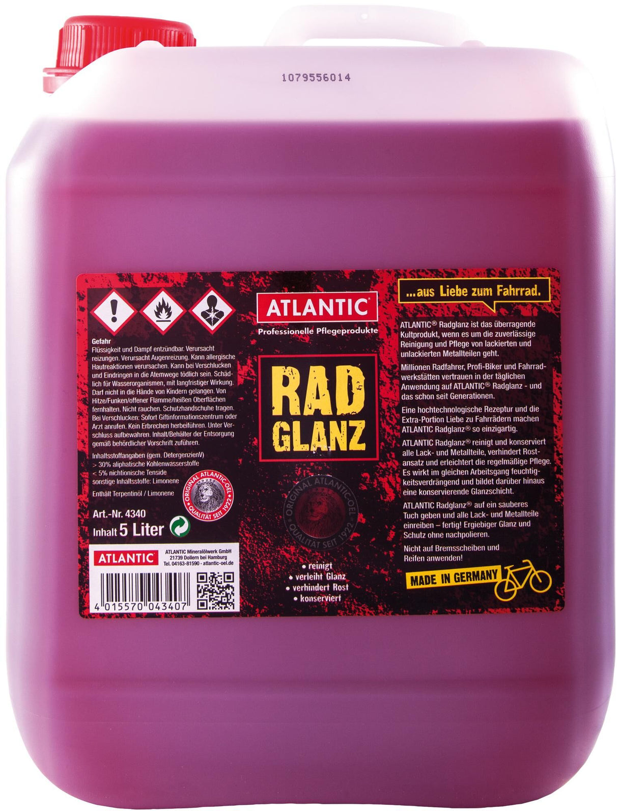 Atlantic cykelrens radglanz radglanz 5l