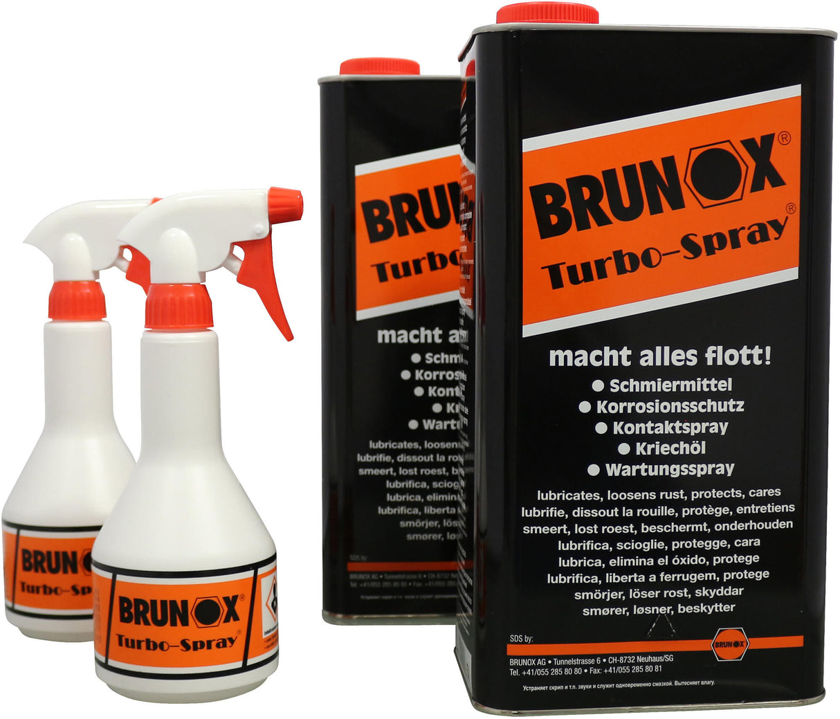 Brunox multi-oil turbo spray universal oil turbo spray set